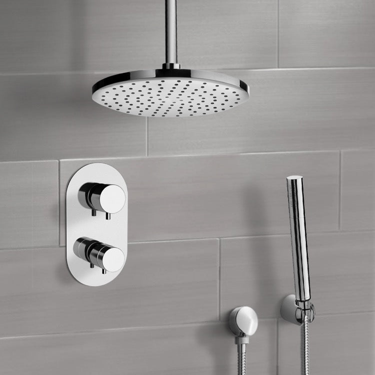 chrome shower set