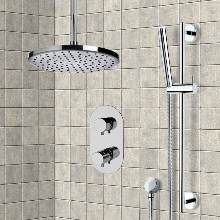 chrome shower set