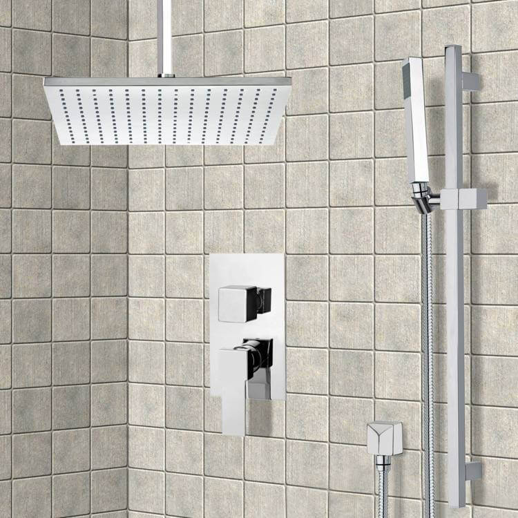 chrome shower set