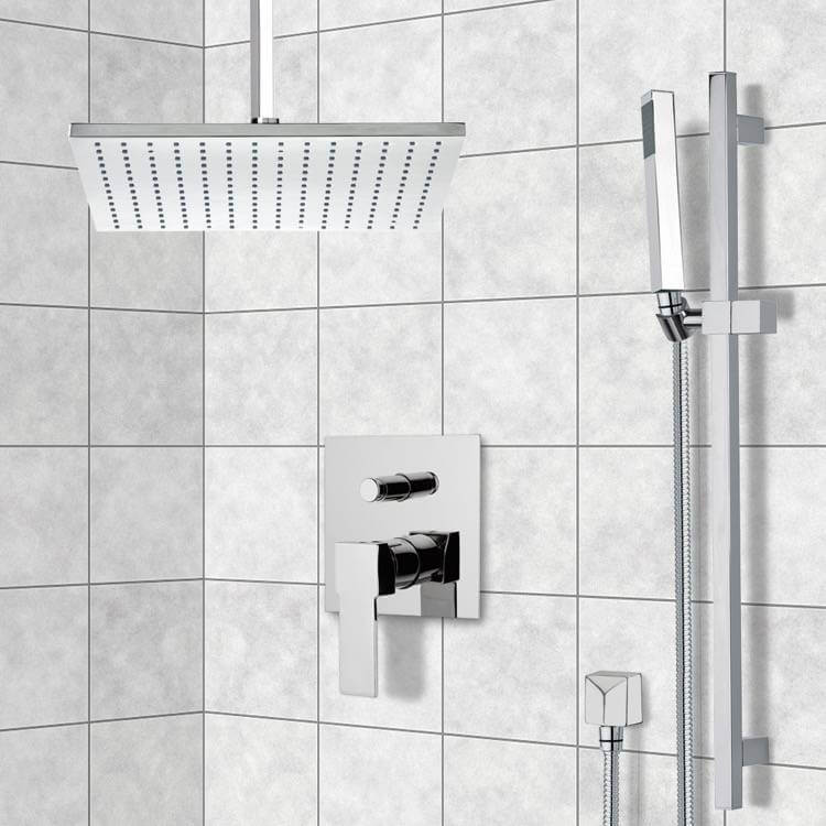 chrome shower set