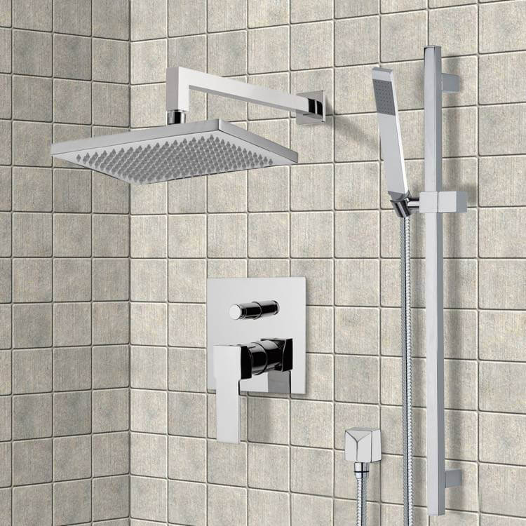 chrome shower set