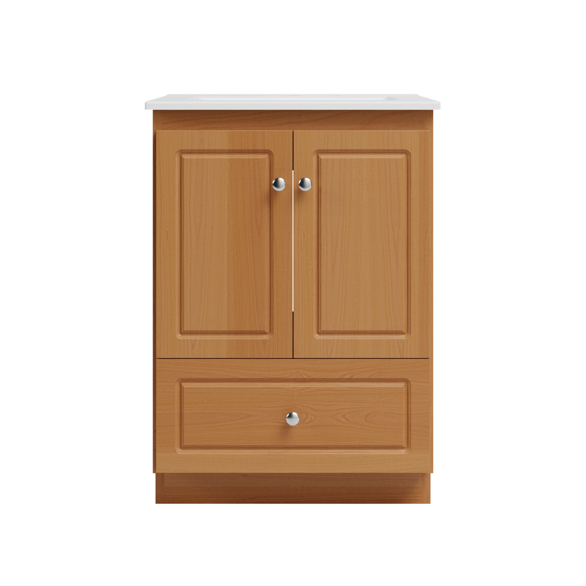 Strasser Woodenworks Ultraline 25 in. W x 22 in. D x 35 in. H Vanity with Ceramic Vanity Top in White