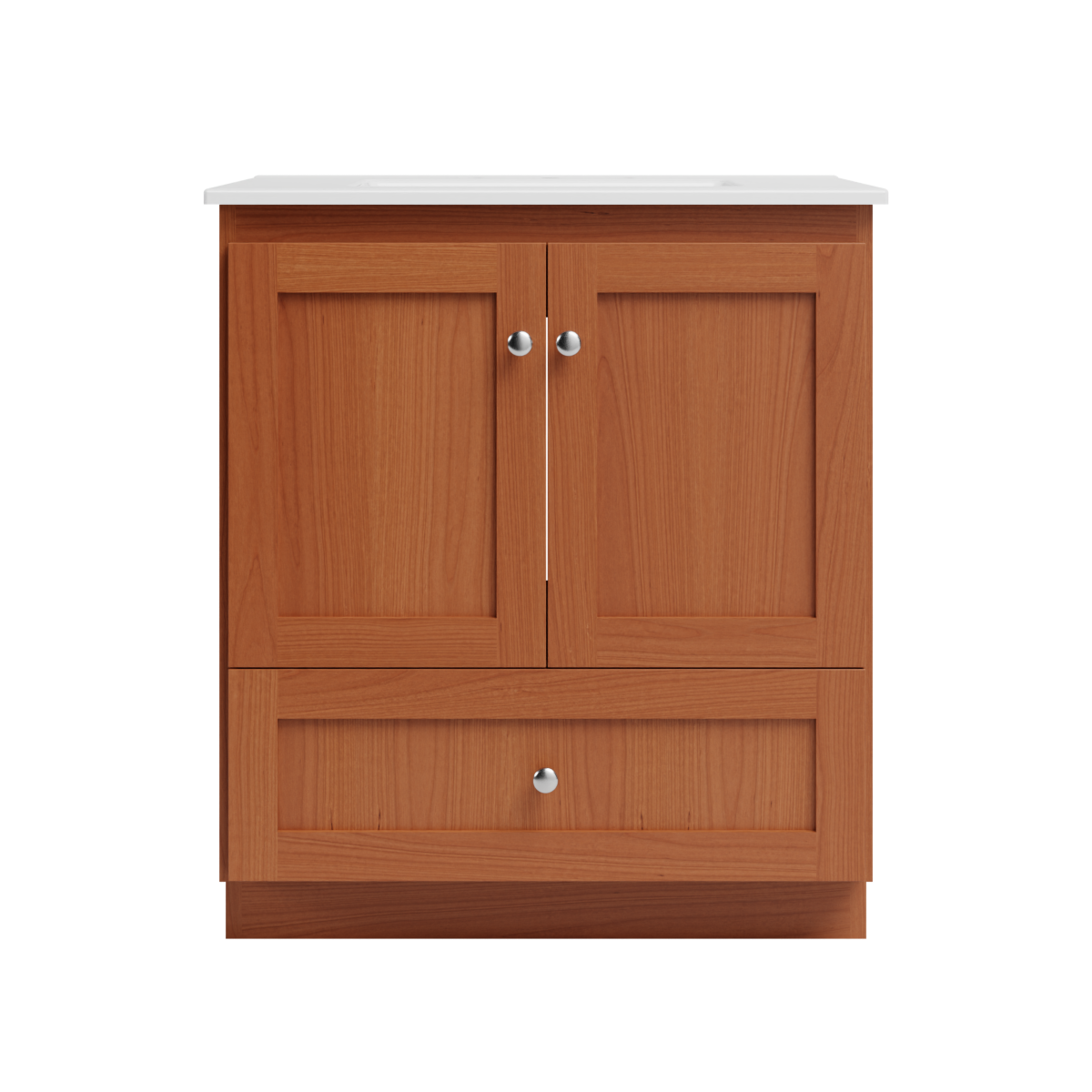 Strasser Woodenworks Shaker 31 in. W x 22 in. D x 35 in. H Vanity with Ceramic Vanity Top in White