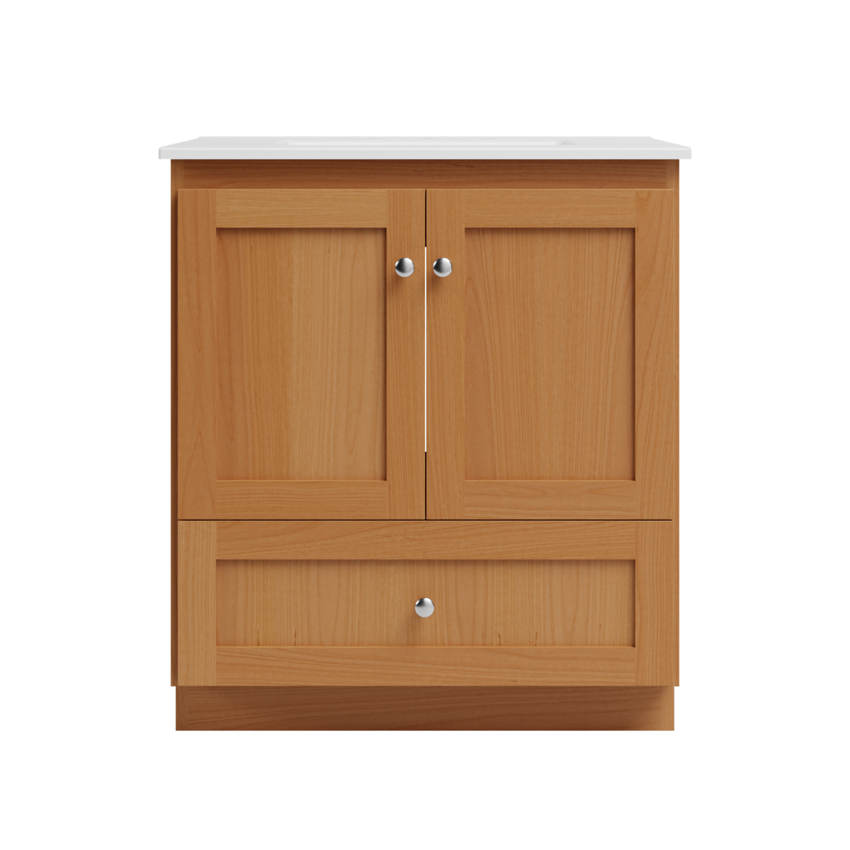 Strasser Woodenworks Shaker 31 in. W x 22 in. D x 35 in. H Vanity with Ceramic Vanity Top in White