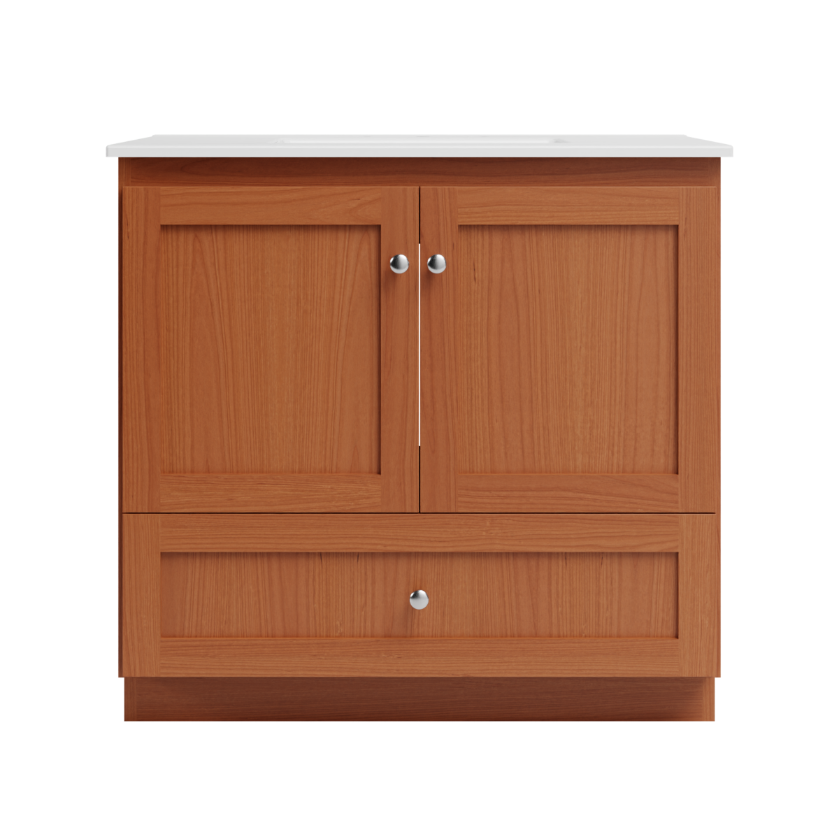 Strasser Woodenworks Shaker 37 in. W x 22 in. D x 35 in. H Vanity with Ceramic Vanity Top in White