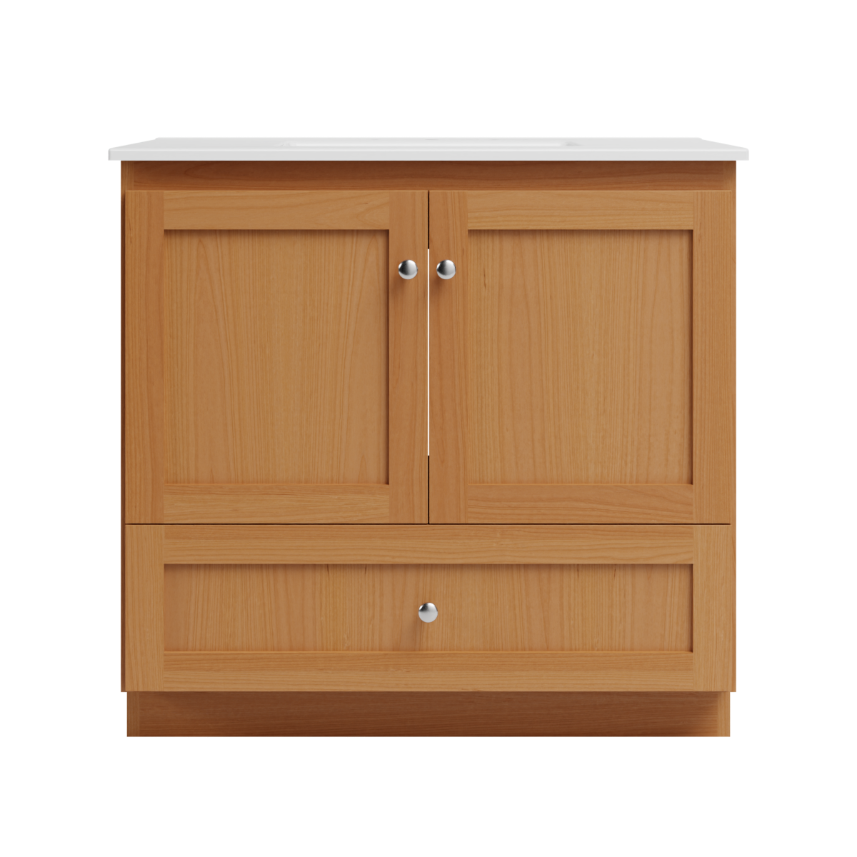 Strasser Woodenworks Shaker 37 in. W x 22 in. D x 35 in. H Vanity with Ceramic Vanity Top in White