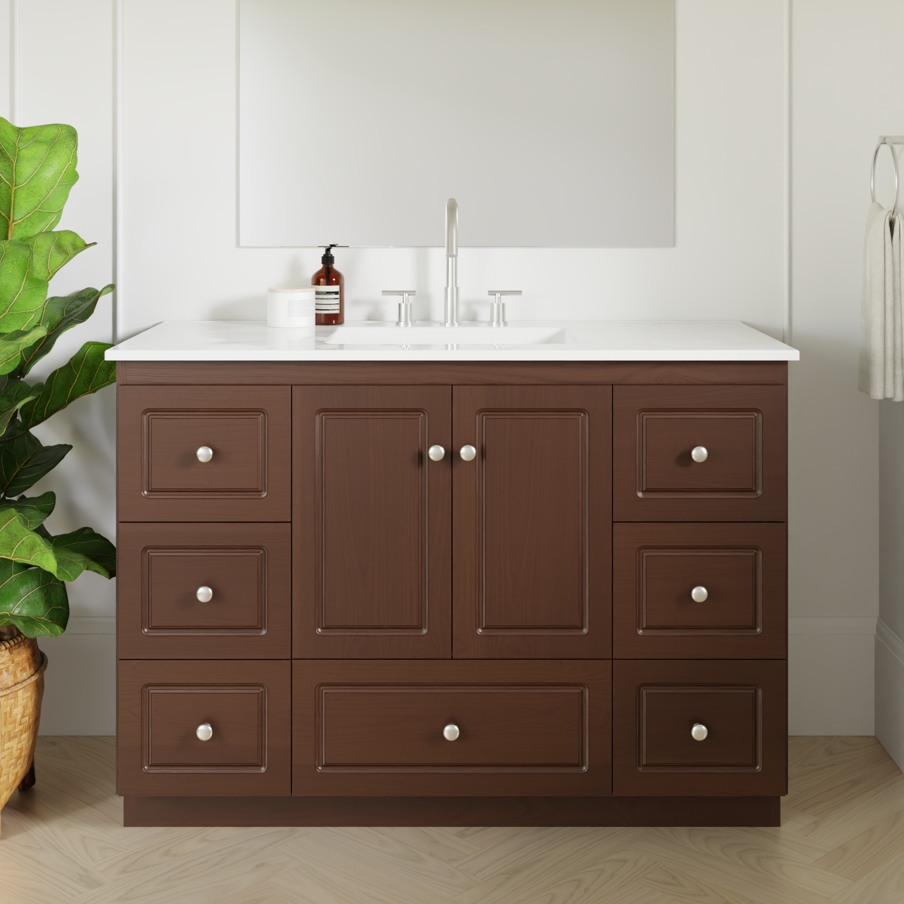 dark alder vanity