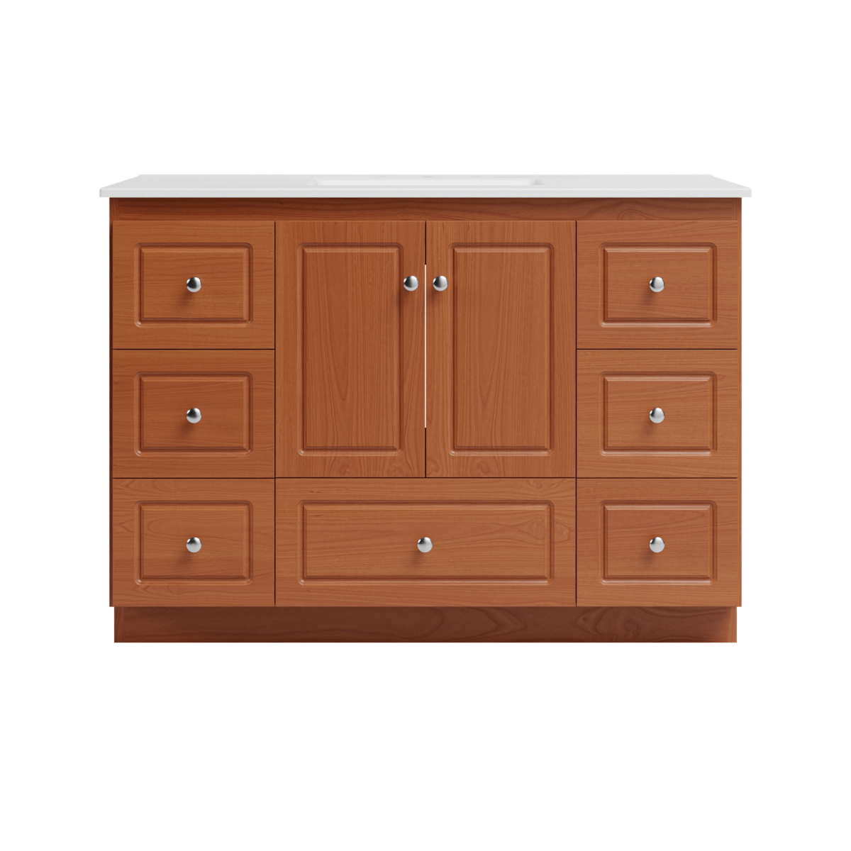 Strasser Woodenworks Ultraline 49 in. W x 22 in. D x 35 in. H Vanity with Ceramic Vanity Top in White