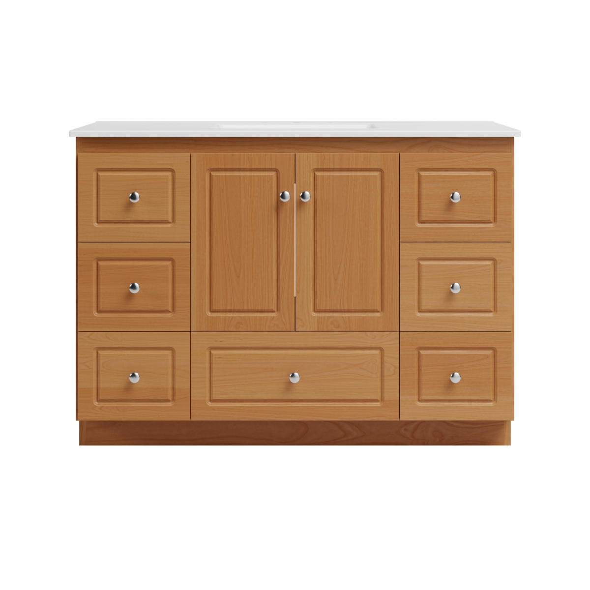 Strasser Woodenworks Ultraline 49 in. W x 22 in. D x 35 in. H Vanity with Ceramic Vanity Top in White