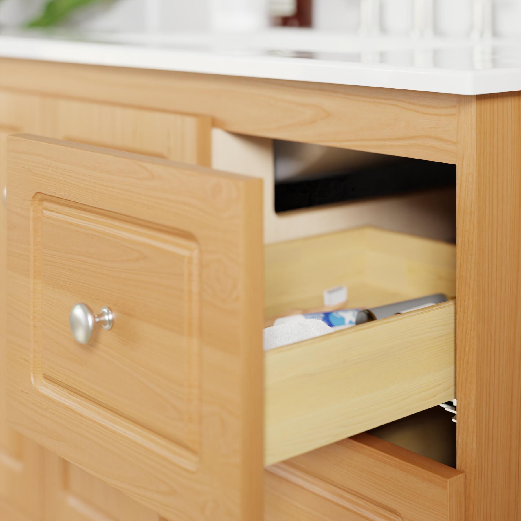 natural alder vanity