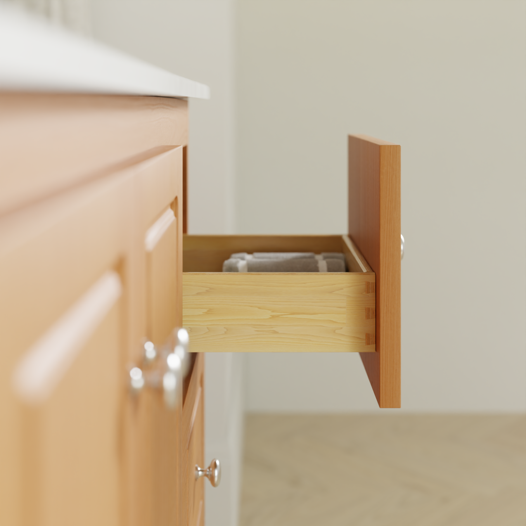 natural alder vanity