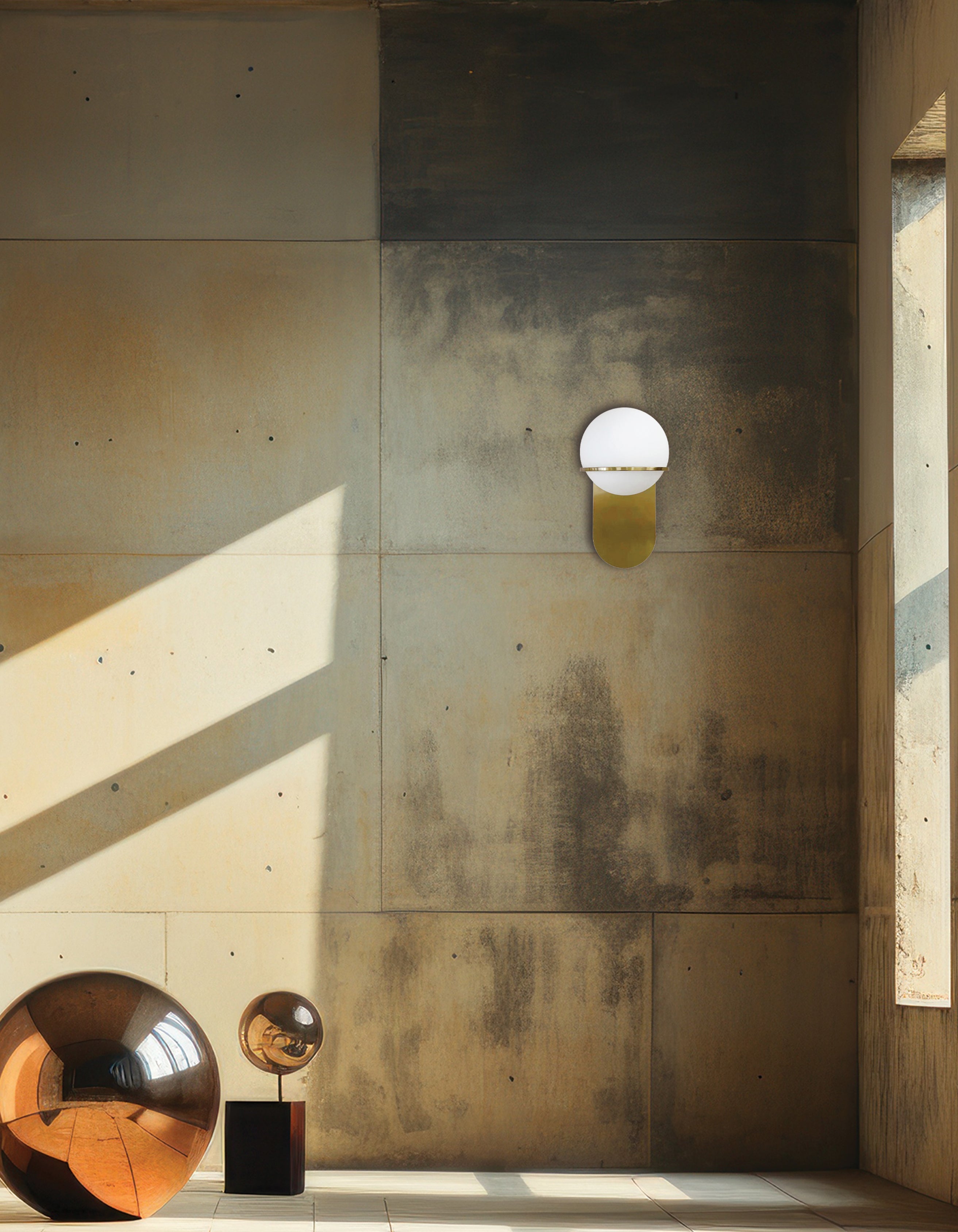 aged brass wall mount