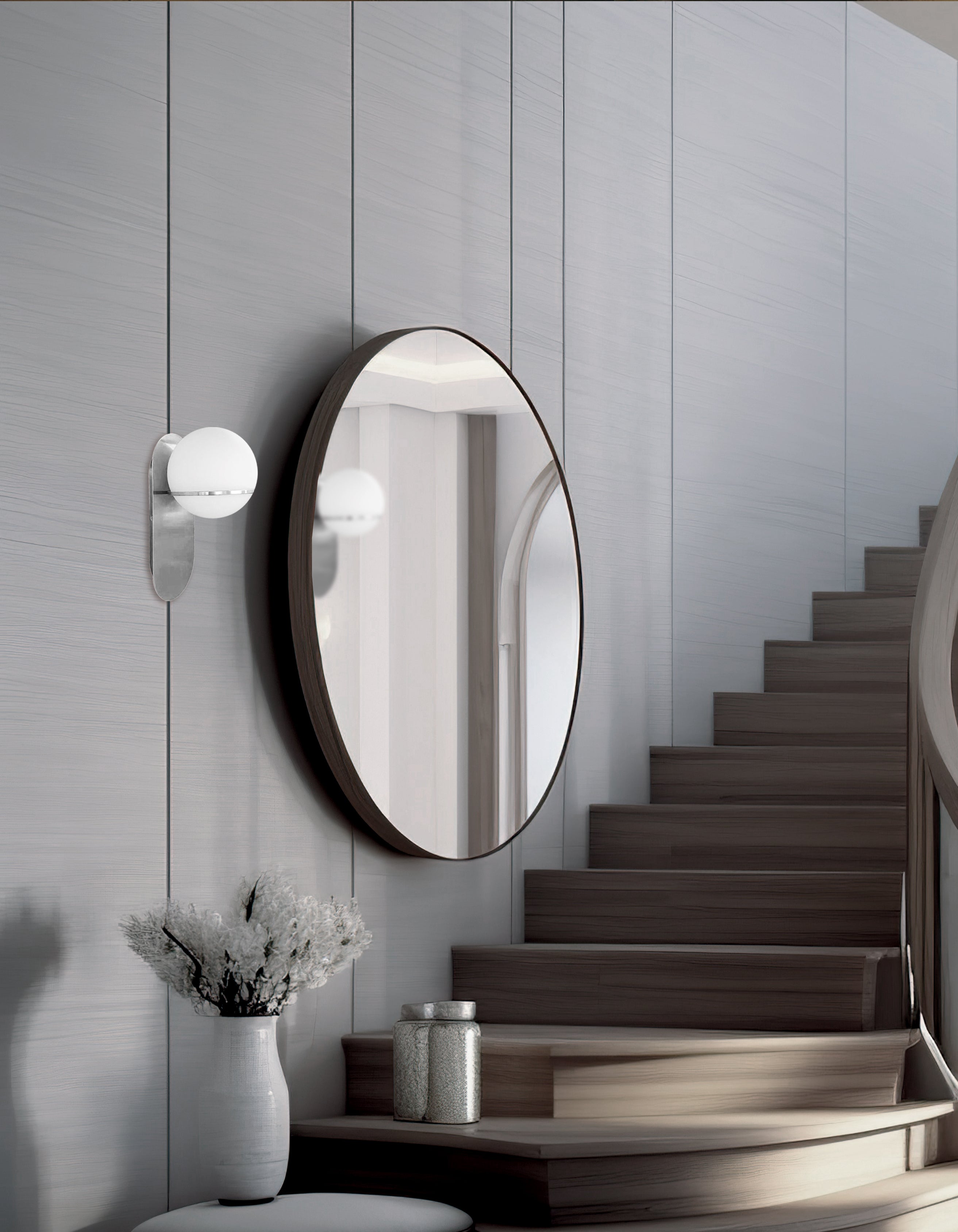 polished chrome wall mount