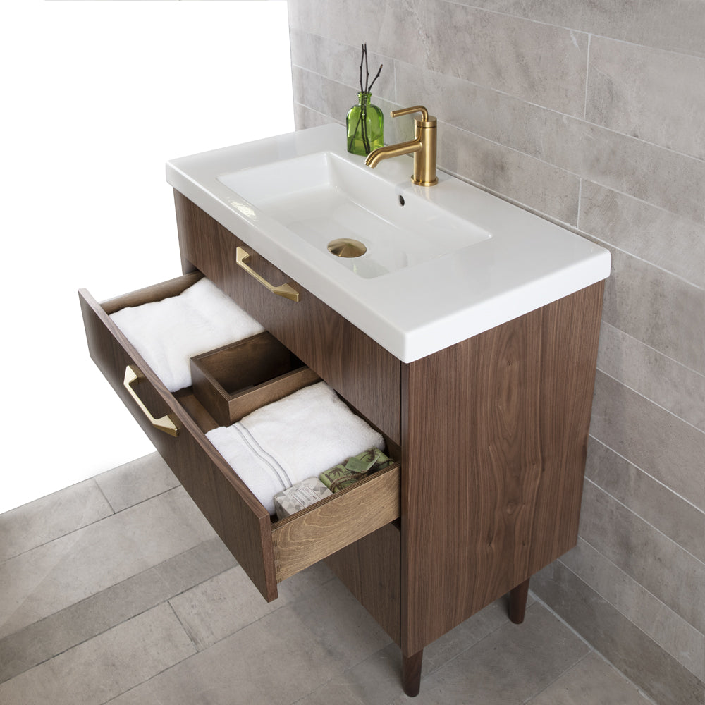 natural walnut vanity