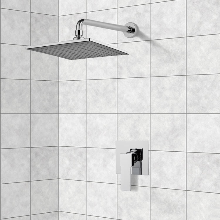 chrome shower head