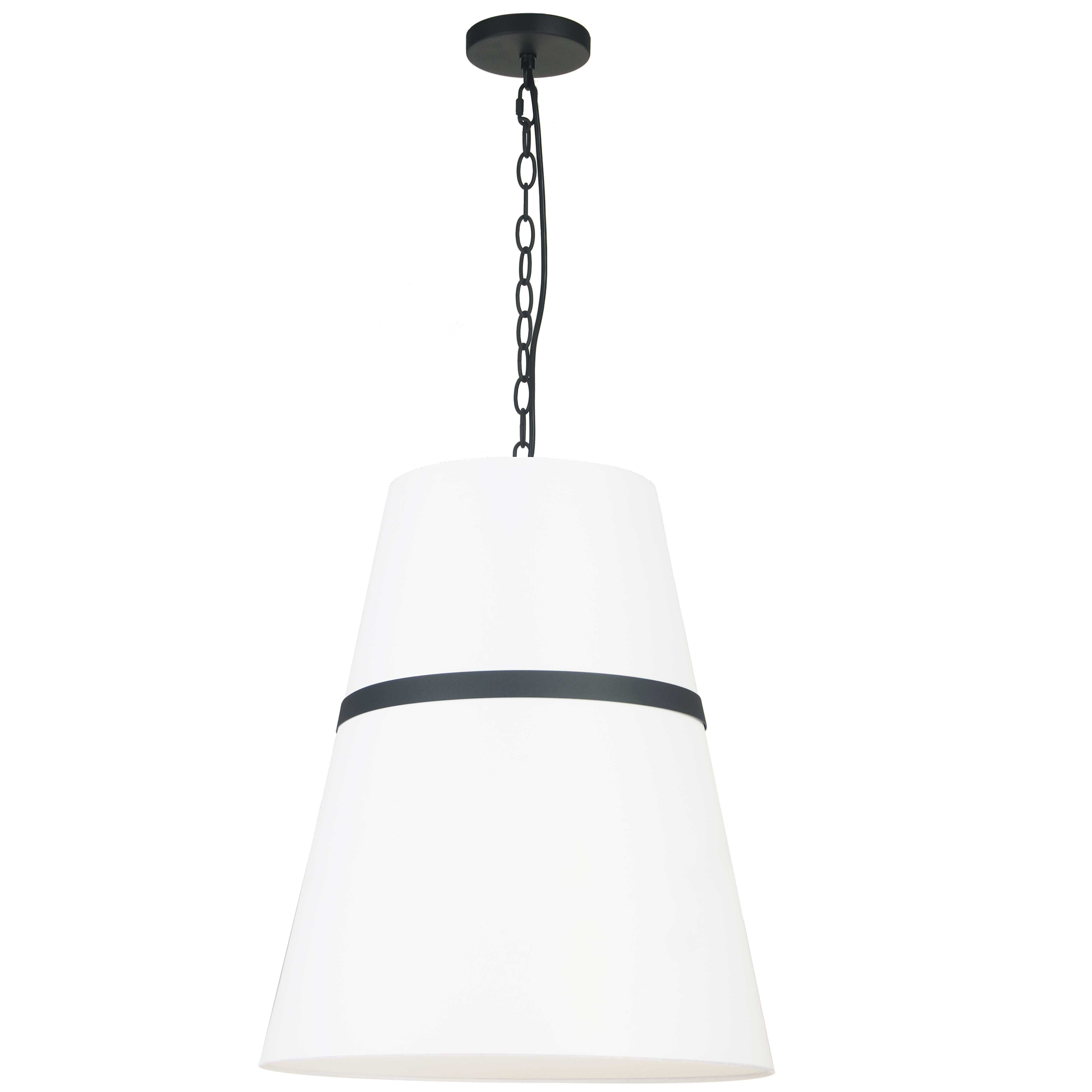 Dainolite 3 Light Incandescent Pendant with White Shade