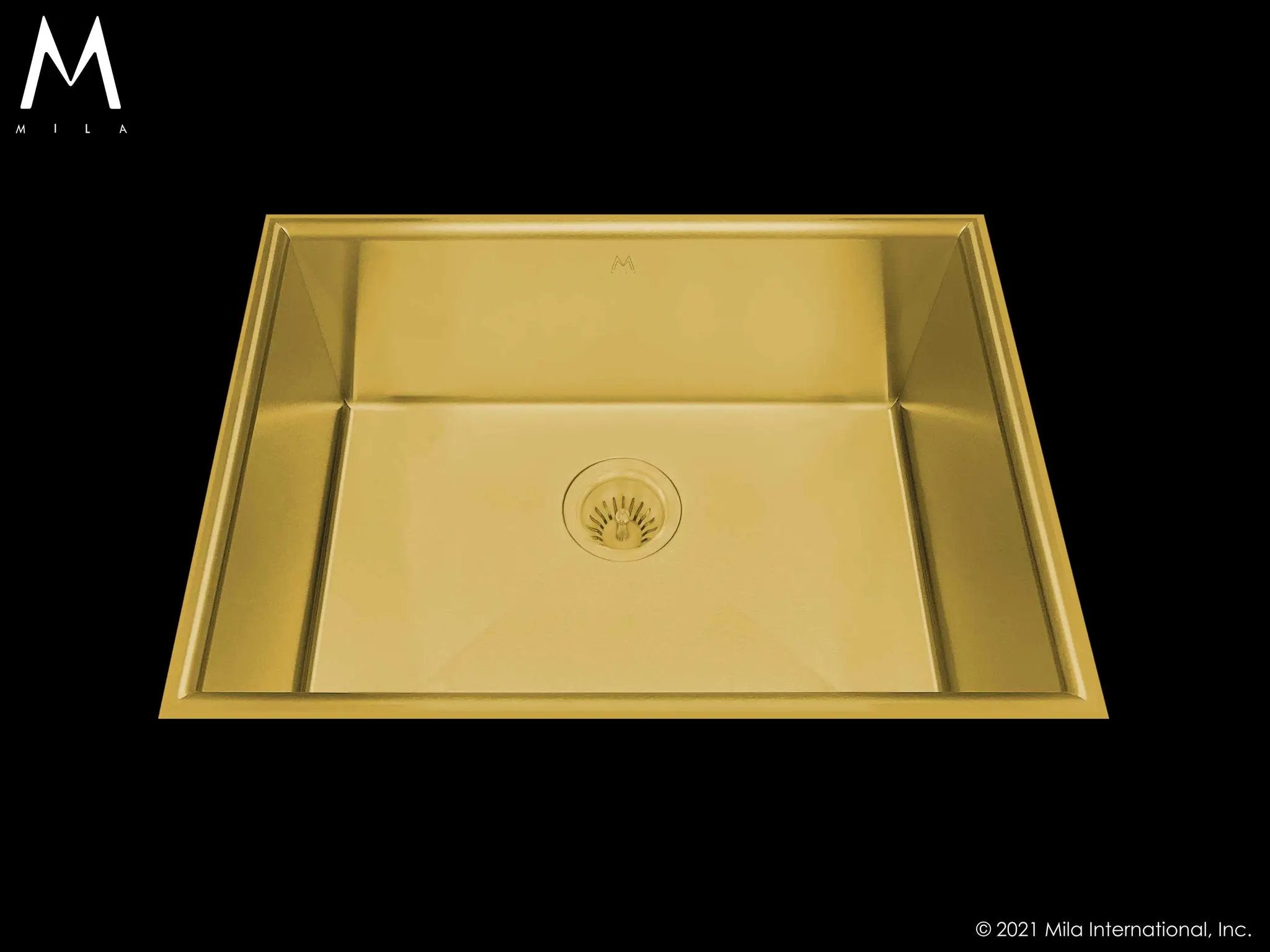 MILA CRESCENT Low Profile Single Bowl Flush-Mount 24 x 17.5 Kitchen Sink by Mila International