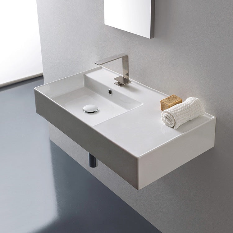 white bathroom sink