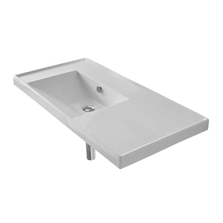 white bathroom sink