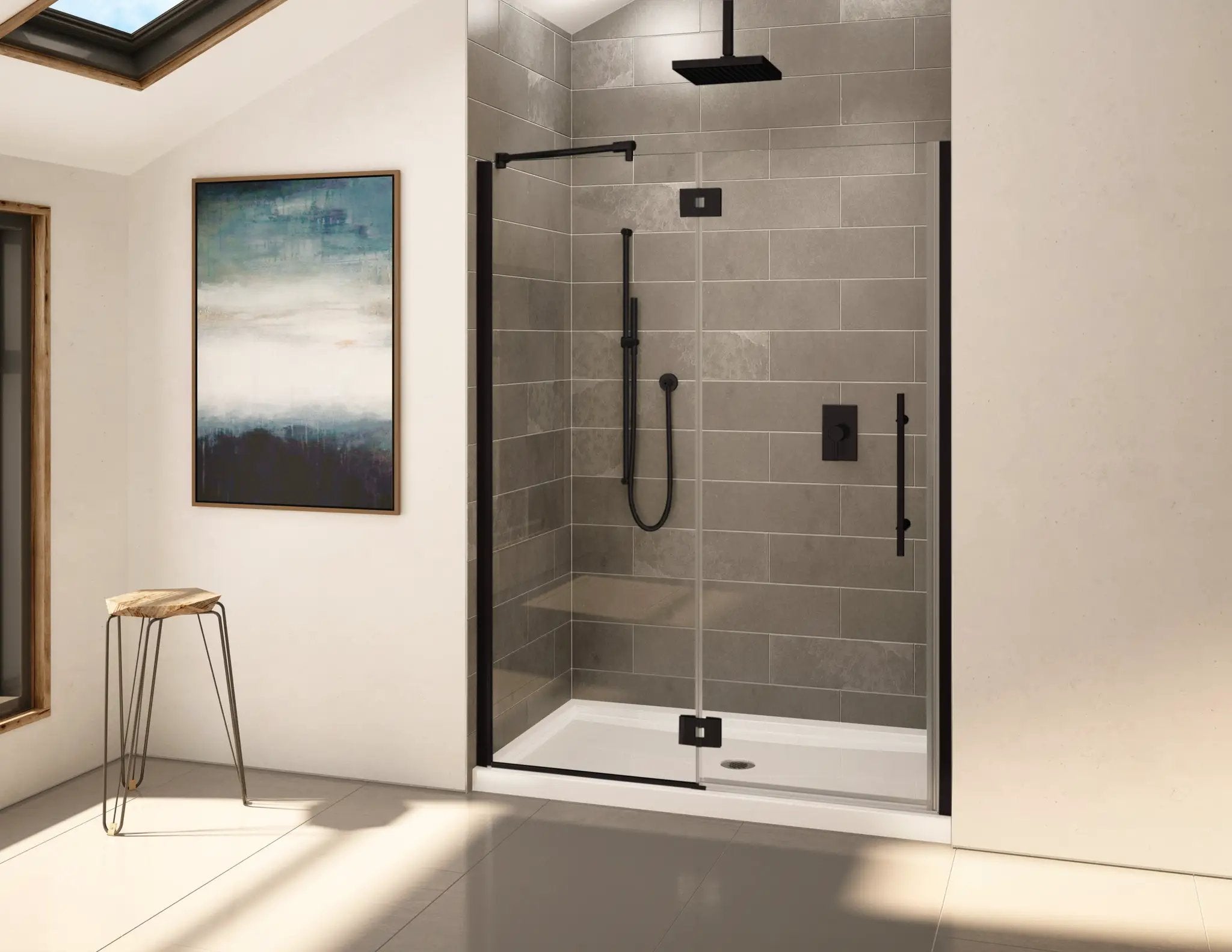 matte black shower door