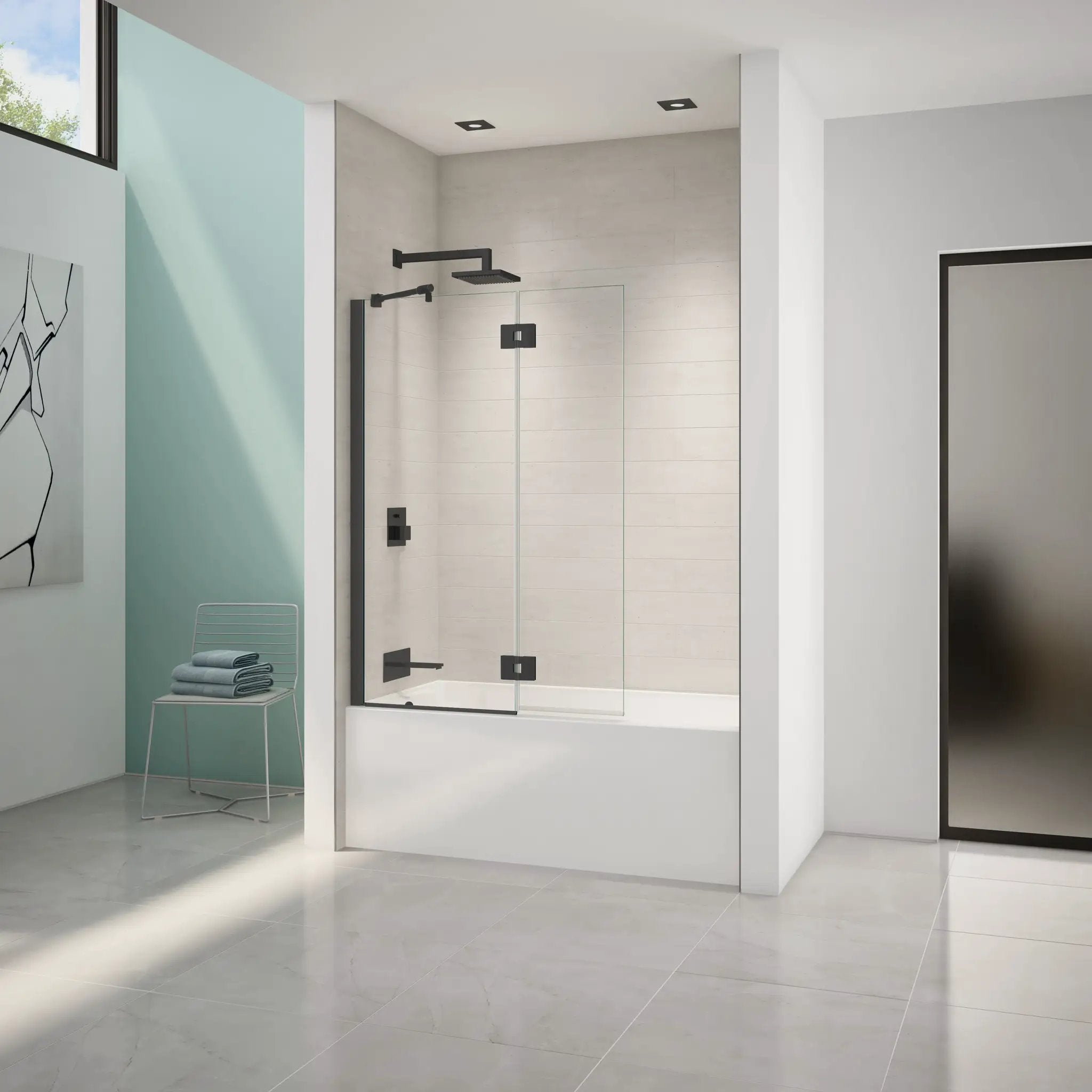 matte black tub shield