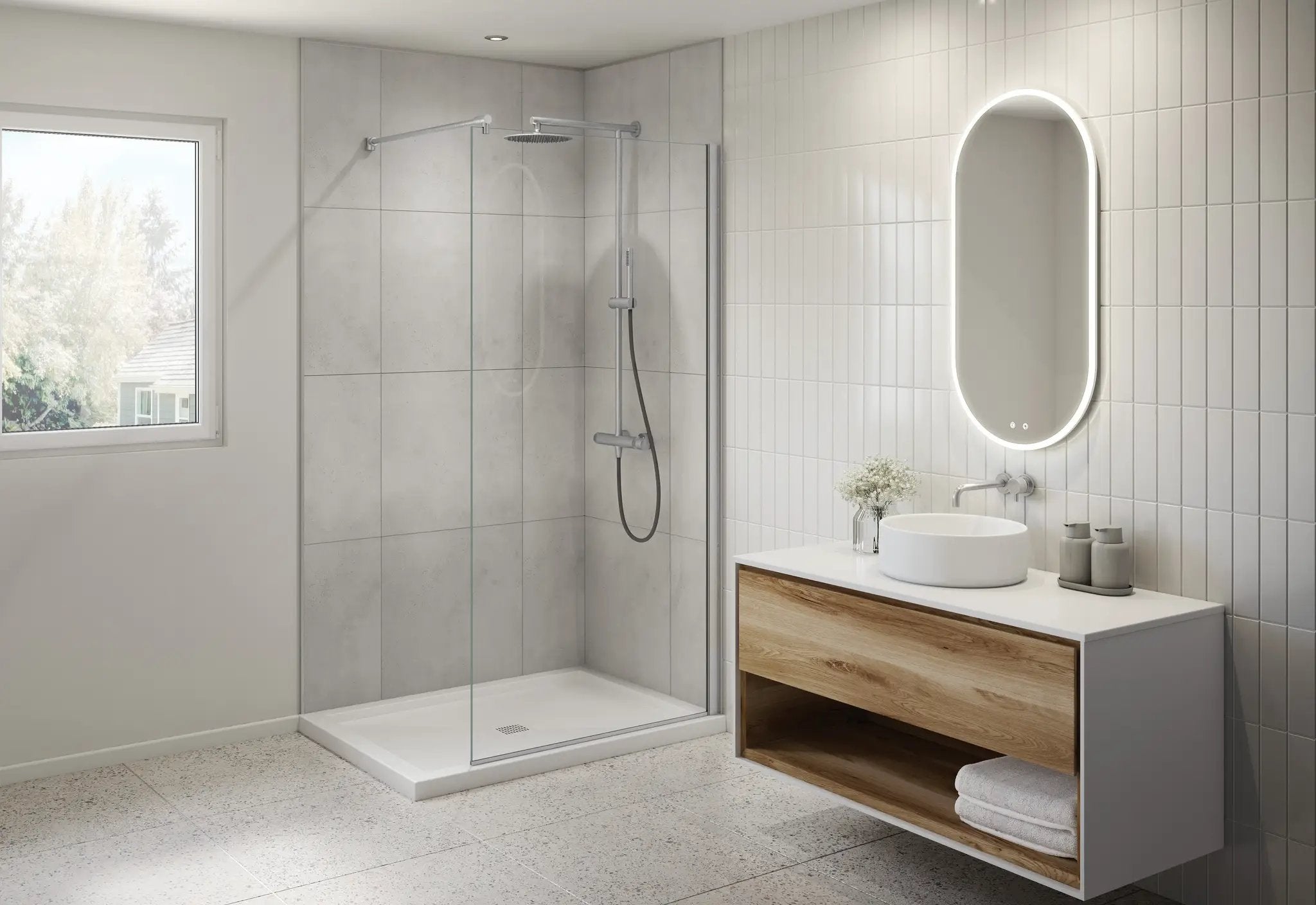 brushed nickel shower door
