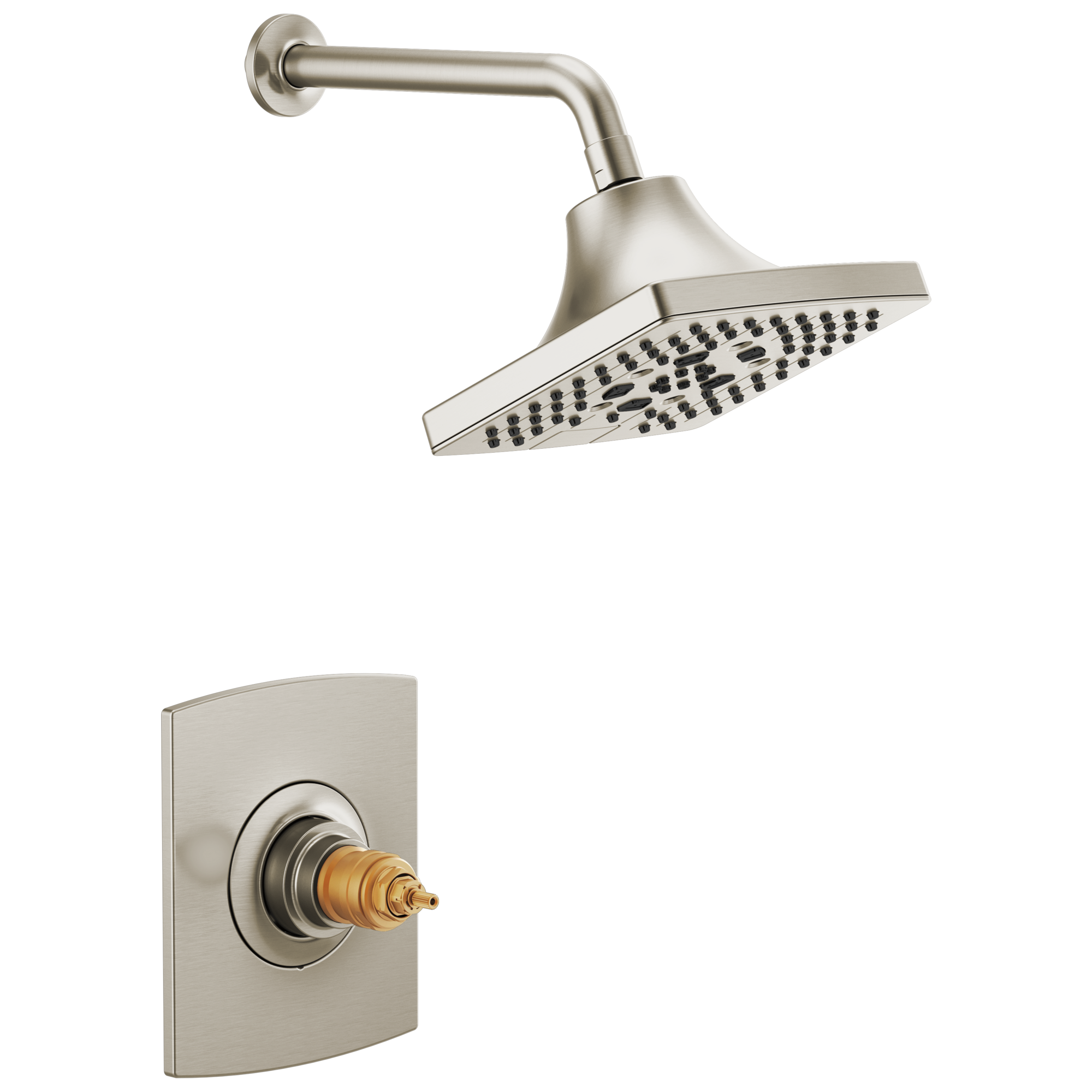 luxe nickel thermostatic shower