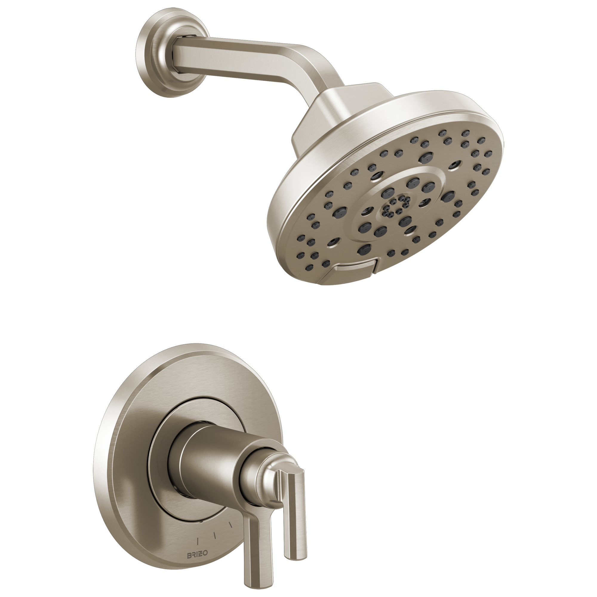 luxe nickel thermostatic shower