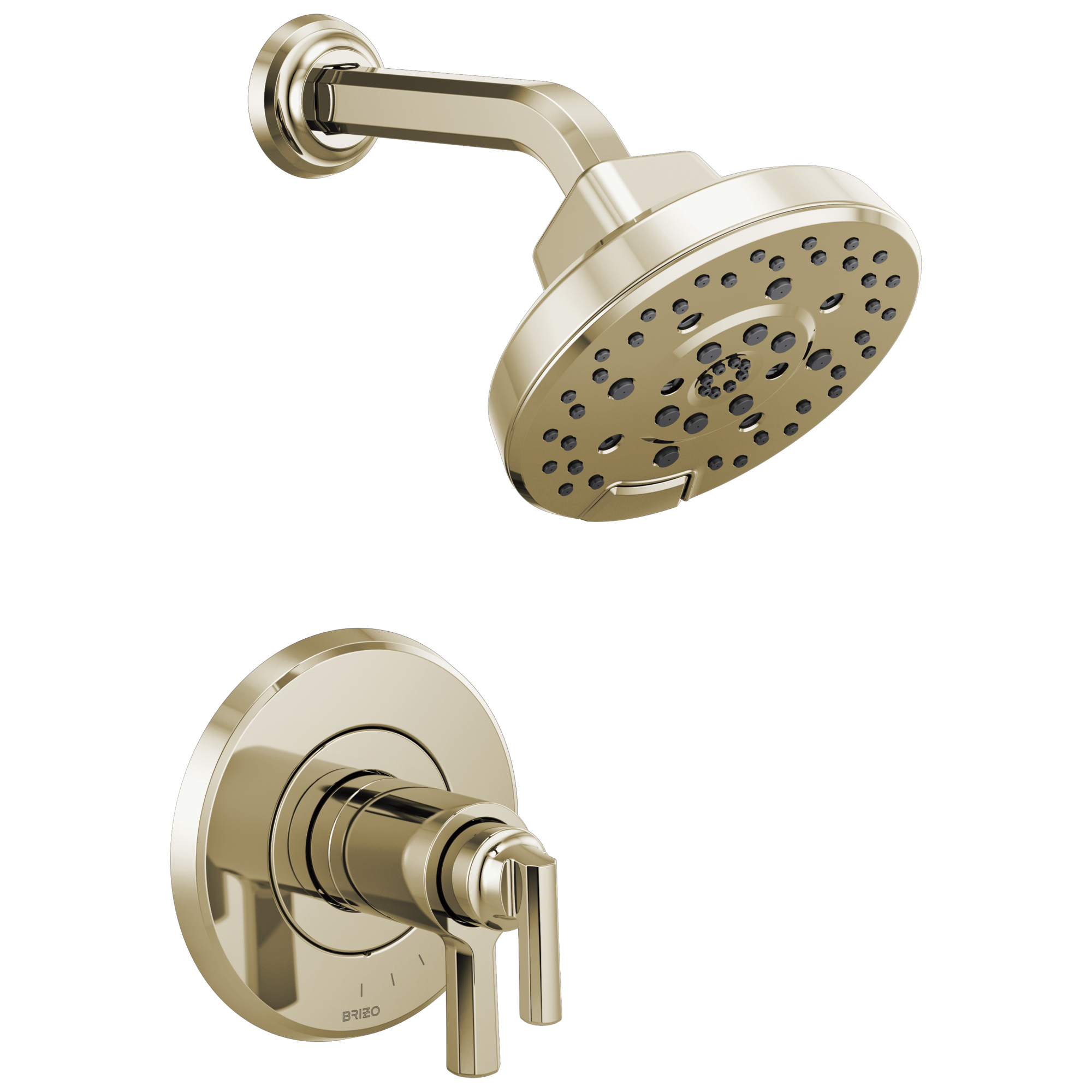 polished nickel thermostatic shower
