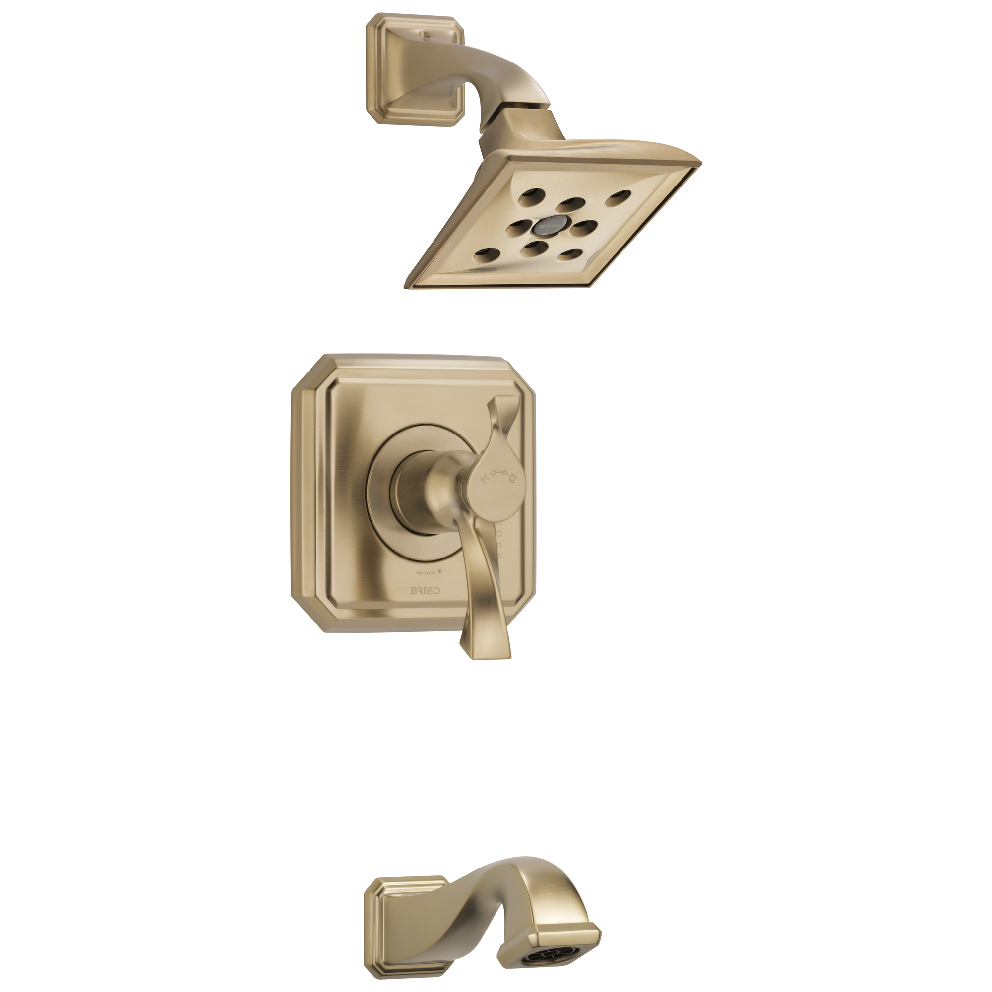 luxe gold thermostatic tub/shower