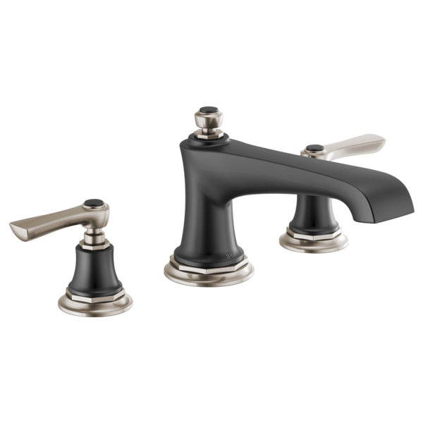 luxe nickel /matte black tub faucet