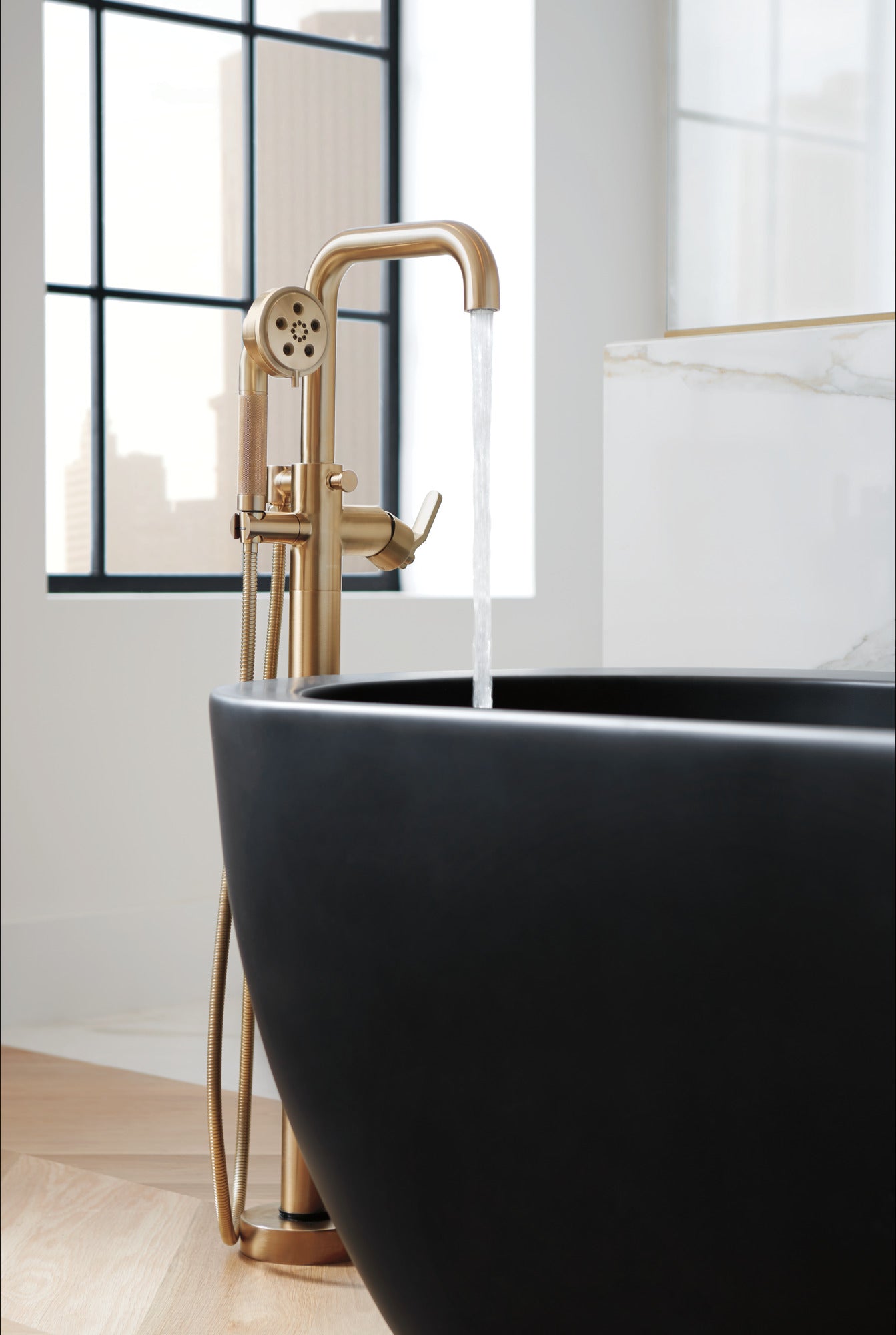 luxe gold tub filler
