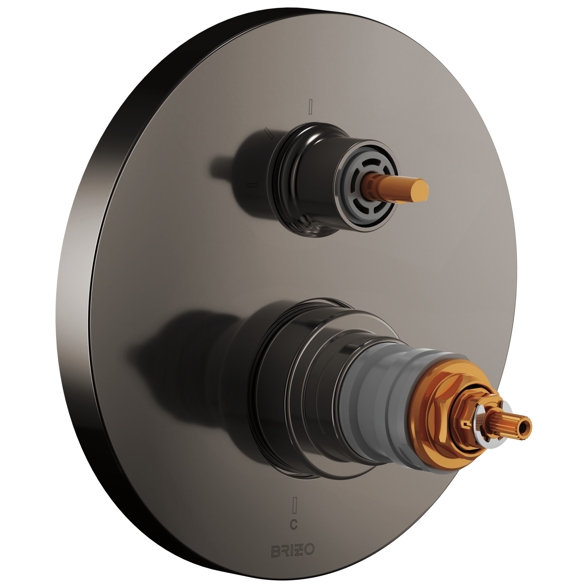 Brizo Roccesco TempAssure Thermostatic Valve with Integrated 3-Function Diverter Trim - Less Handles