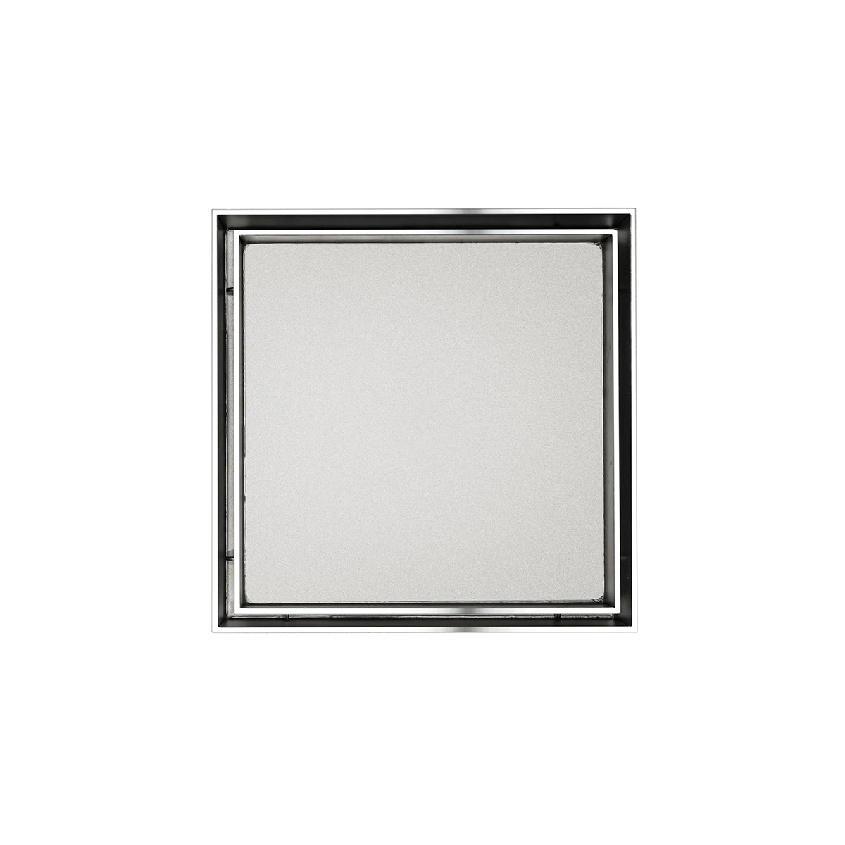 Infinity Drain 5 x 5 Flanged Tile Drain Strainer for 3/4" tile with Cast Iron Drain Body, 2" Outlet