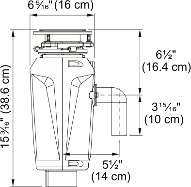 Franke Slim 3/4 HP Garbage Disposal