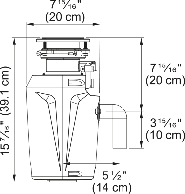 Franke Slim 3/4 HP Batch Feed Garbage Disposal