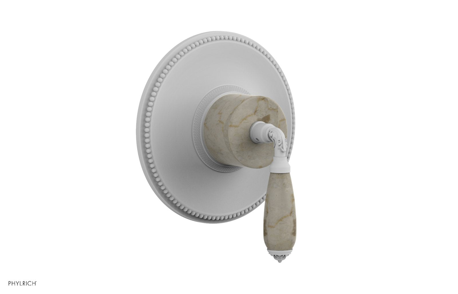 Phylrich VALENCIA Thermostatic Shower Trim, Beige Marble Lever Handle