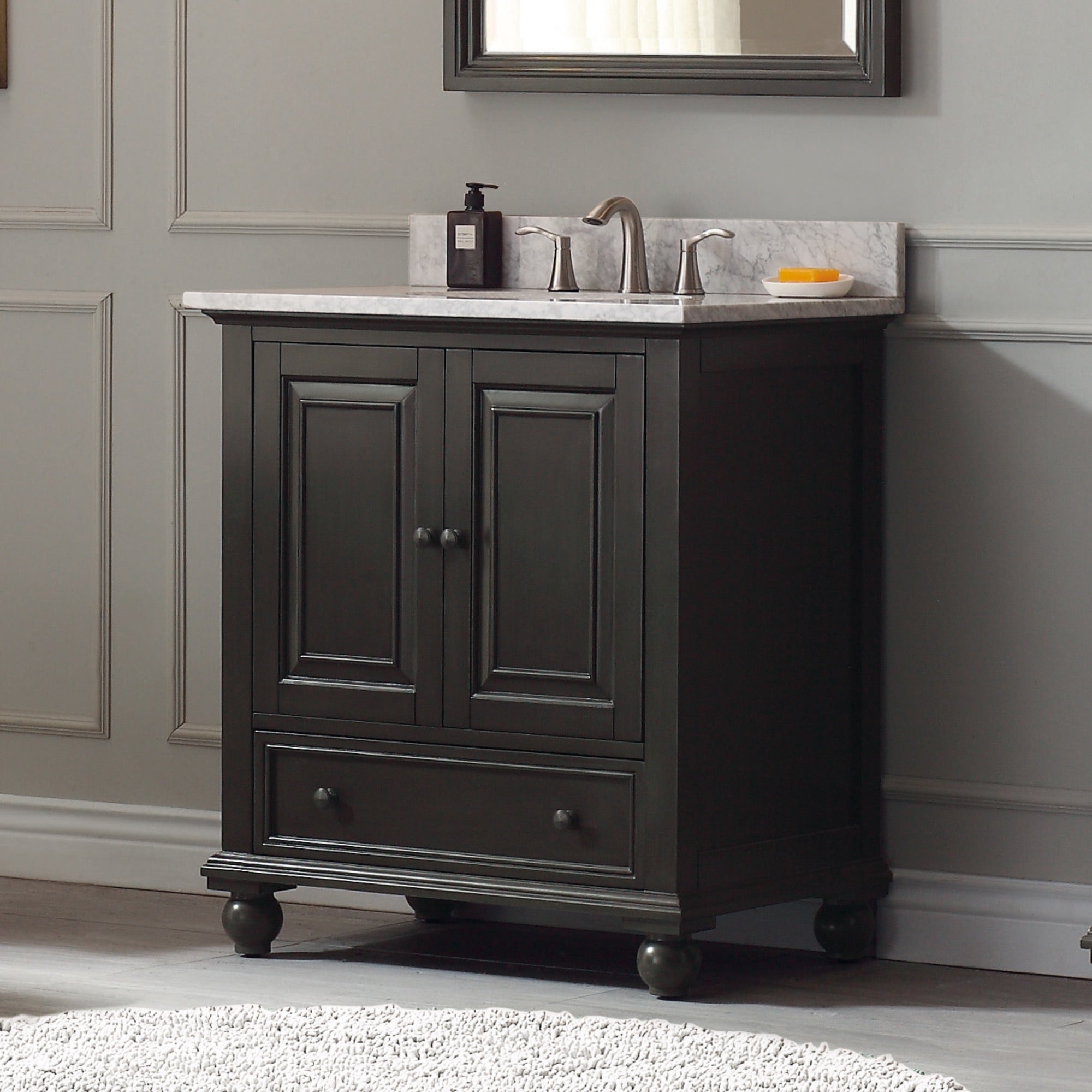 charcoal glaze vanity base