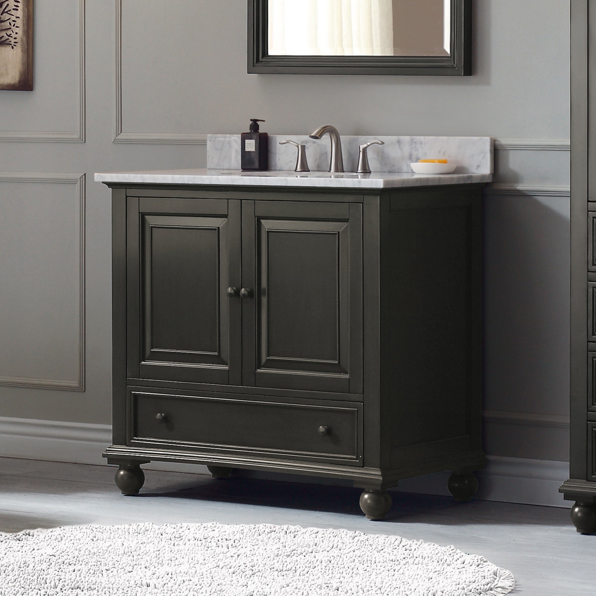 charcoal glaze vanity set