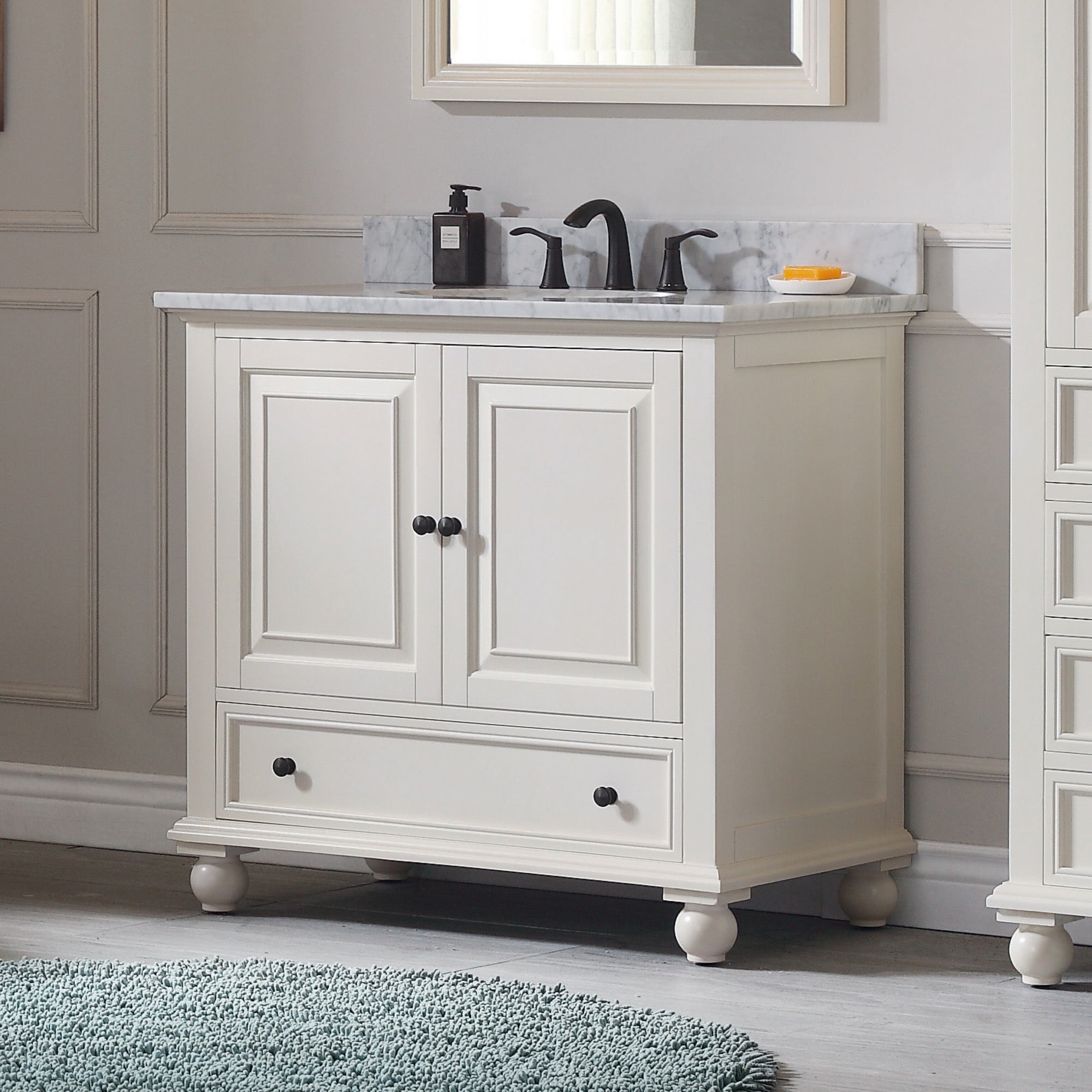 french white vanity set