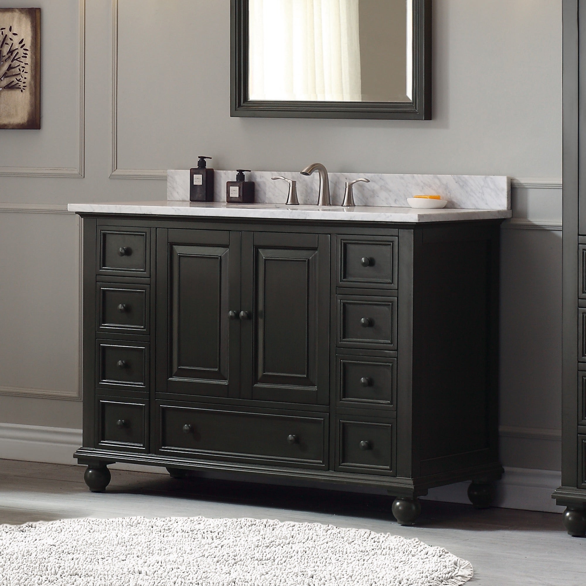 charcoal glaze vanity base