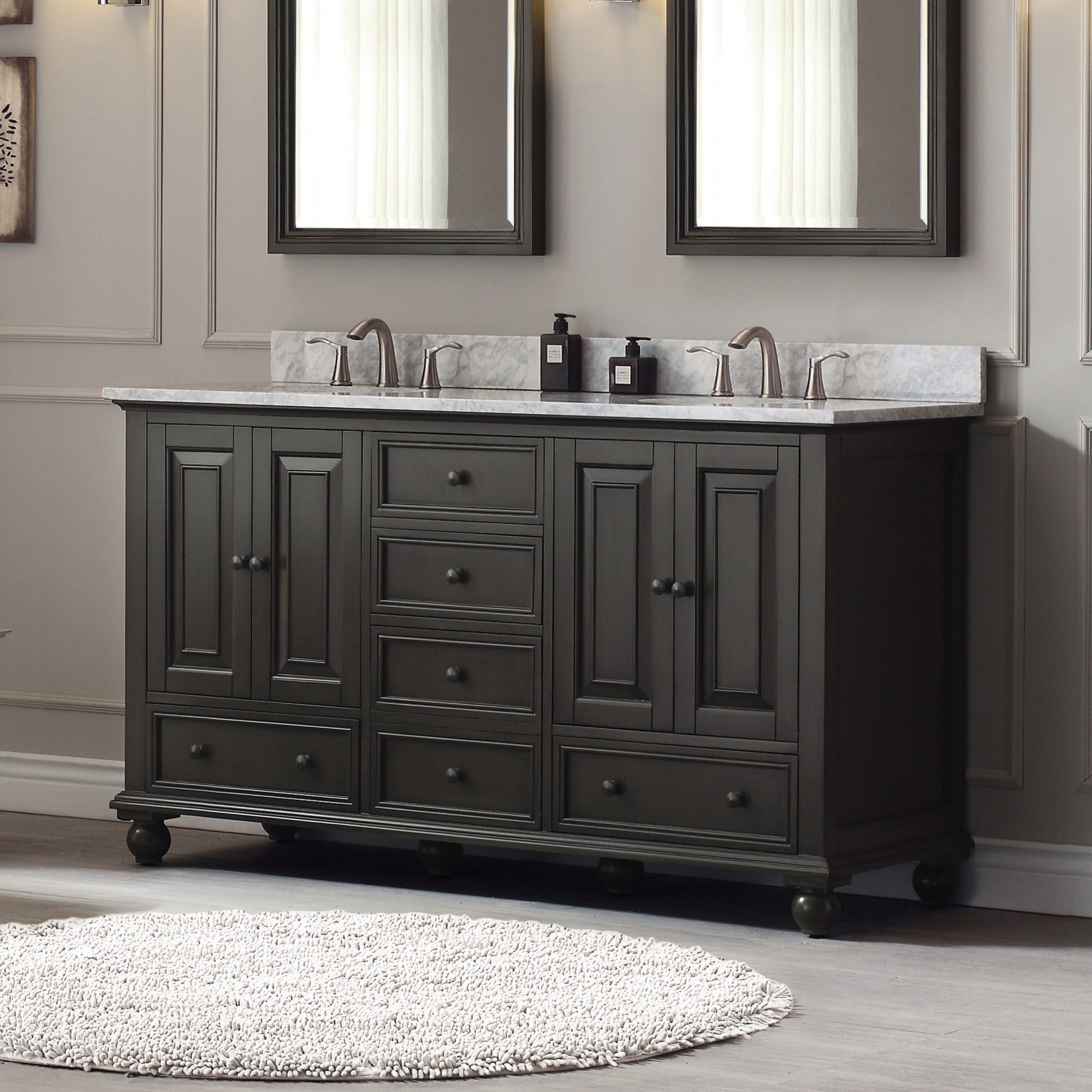 charcoal glaze vanity set