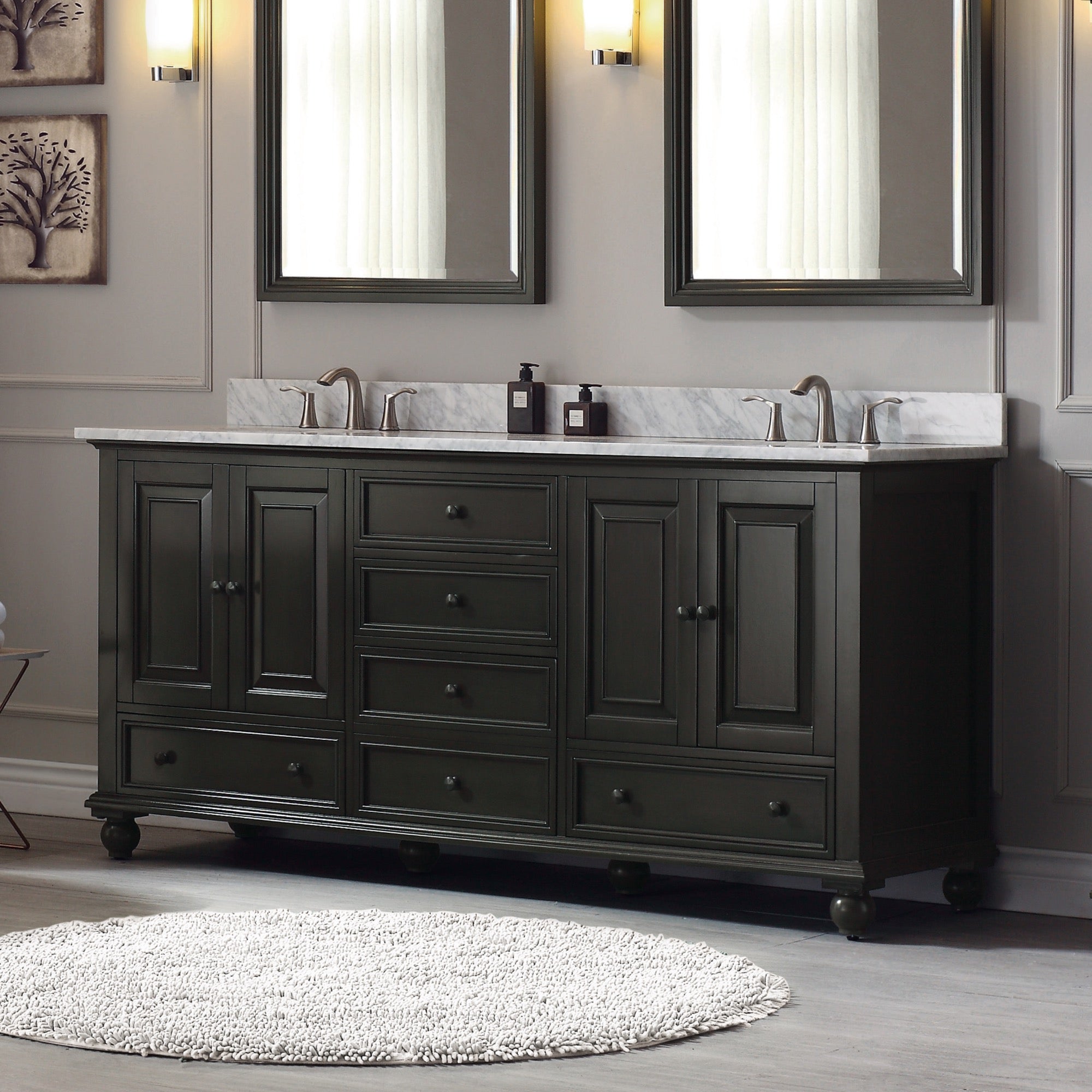 charcoal glaze vanity base