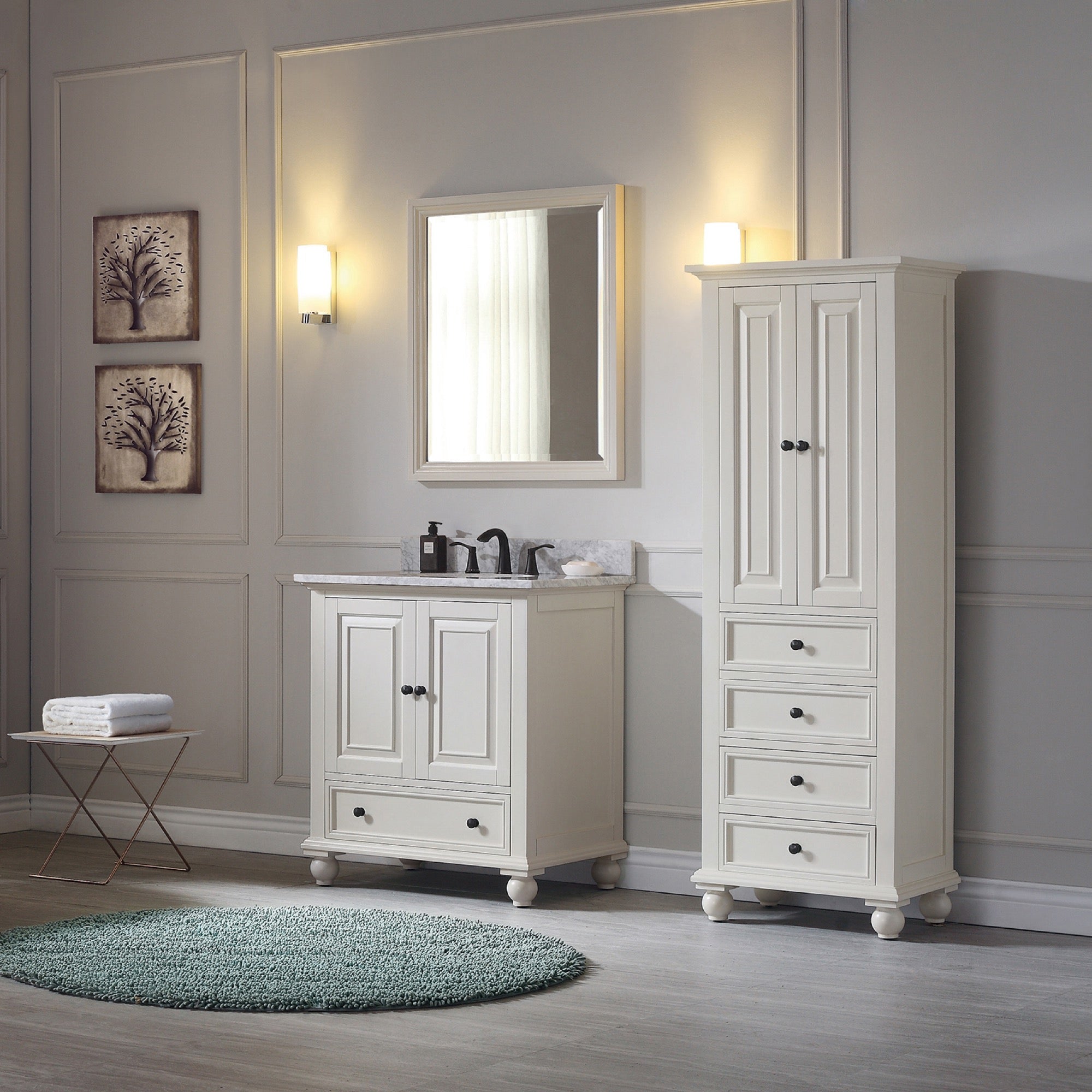 french white vanity base