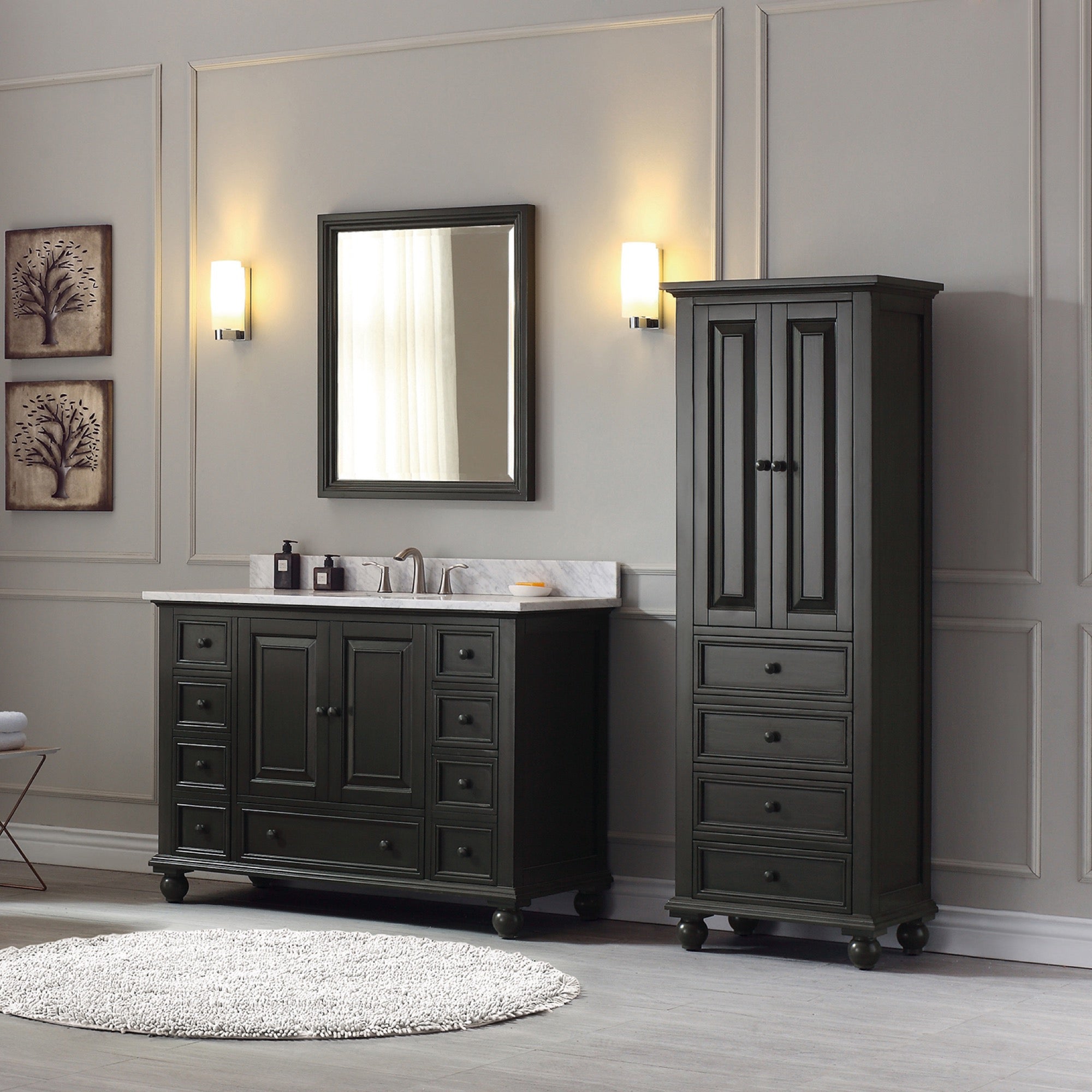 charcoal glaze vanity cabinet