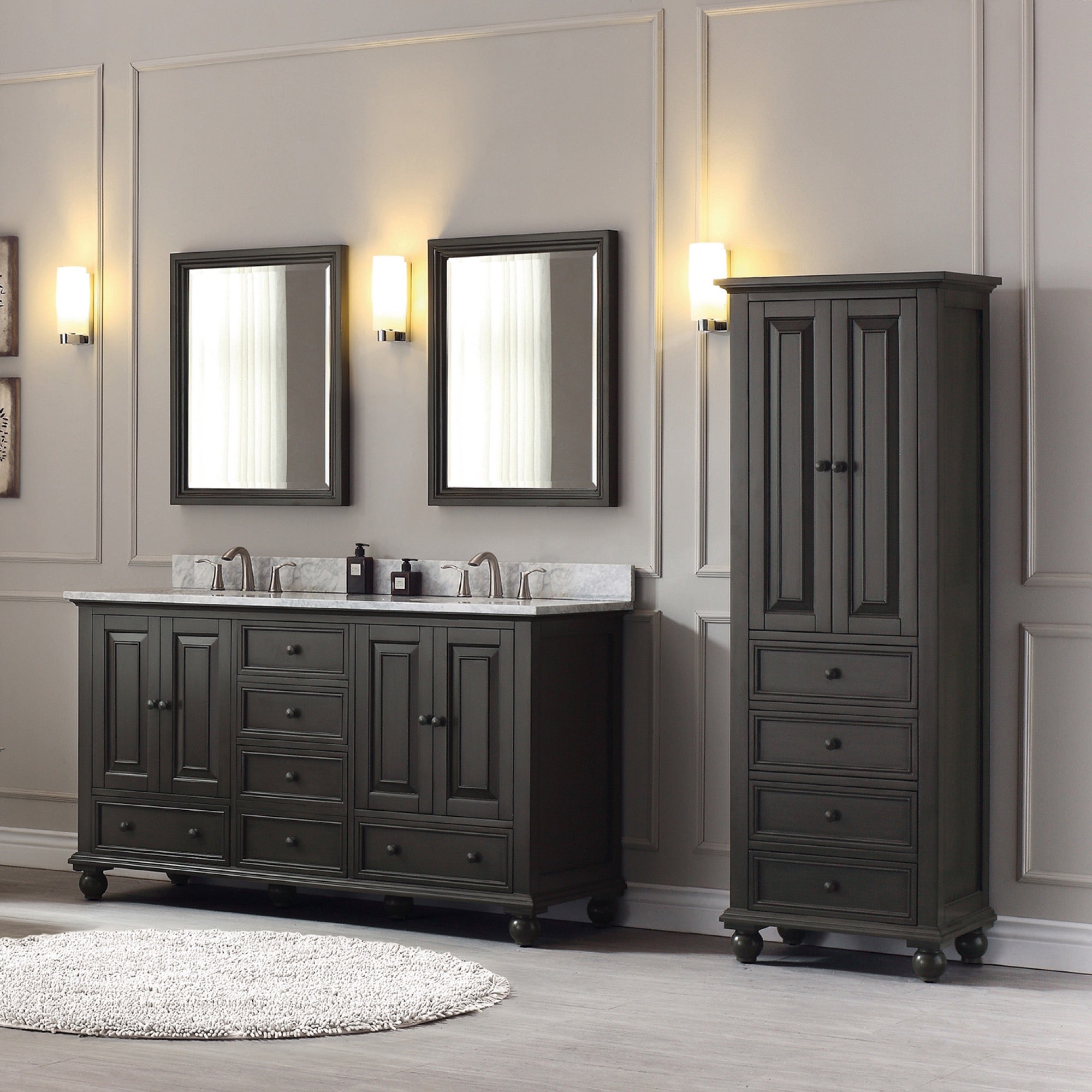 charcoal glaze vanity set