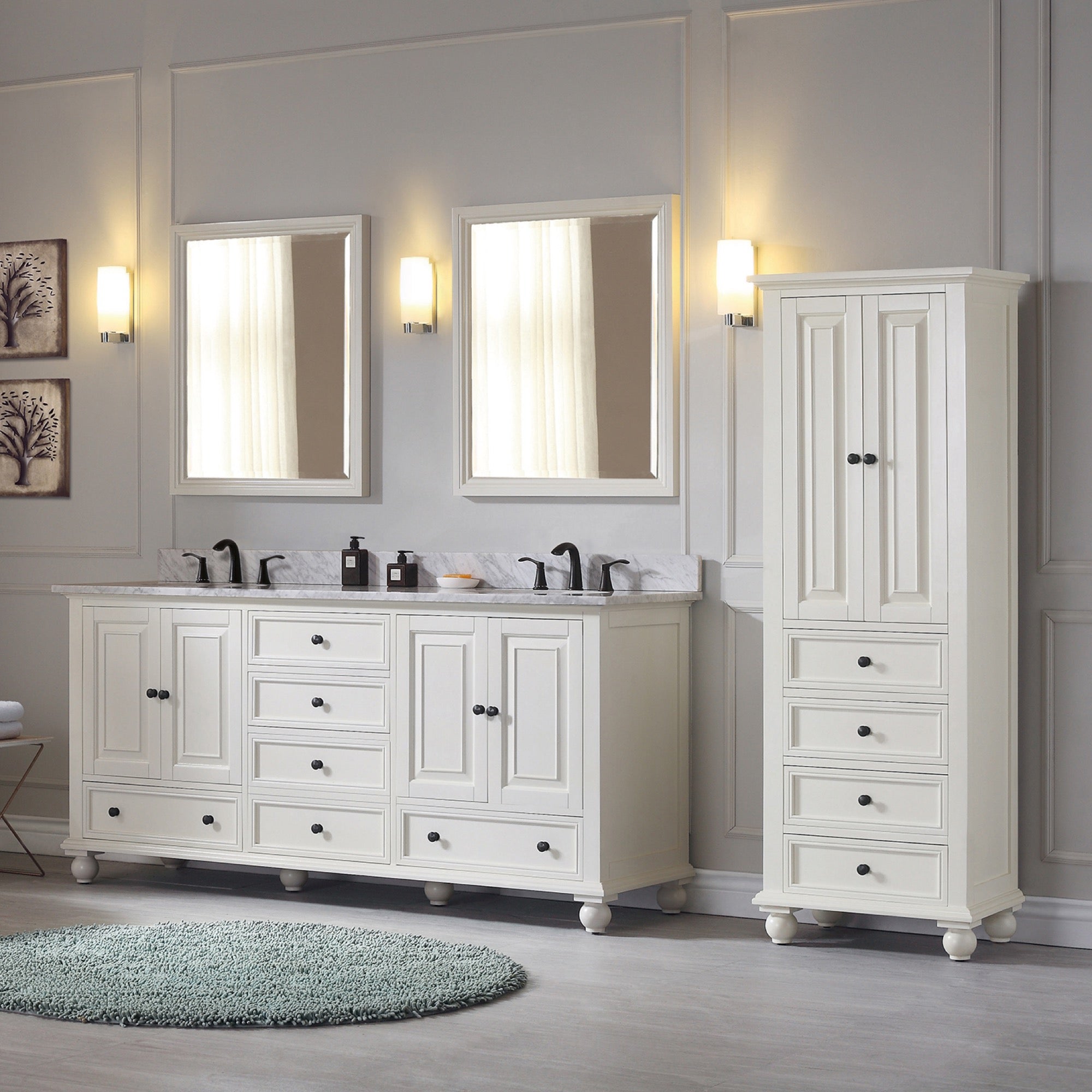 french white vanity base