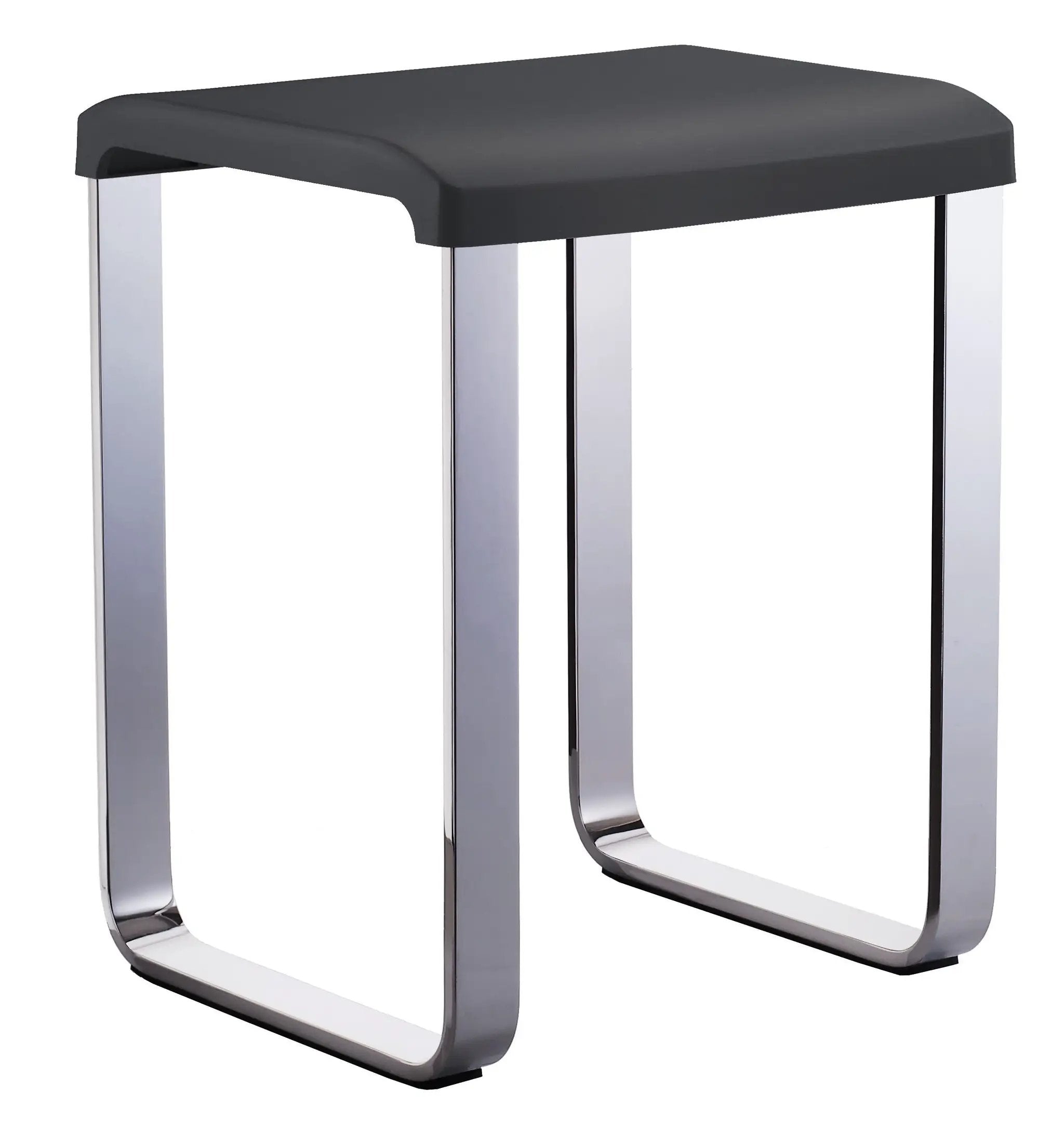 chrome aluminium/dark grey shower chair