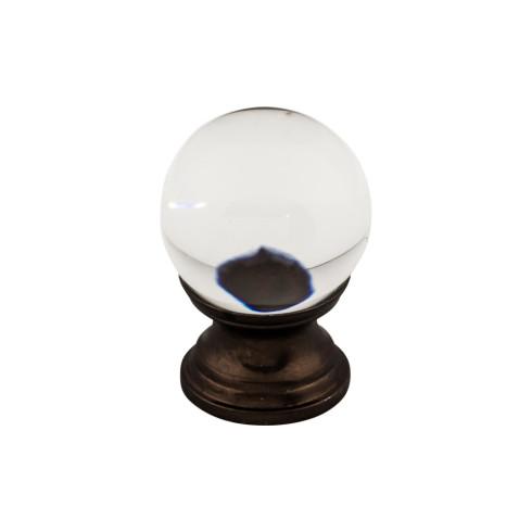 Top Knobs Clarity Clear Glass Round Knob 1 Inch