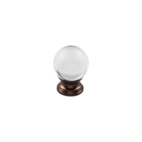 Top Knobs Clarity Clear Glass Round Knob 1 3/16 Inch